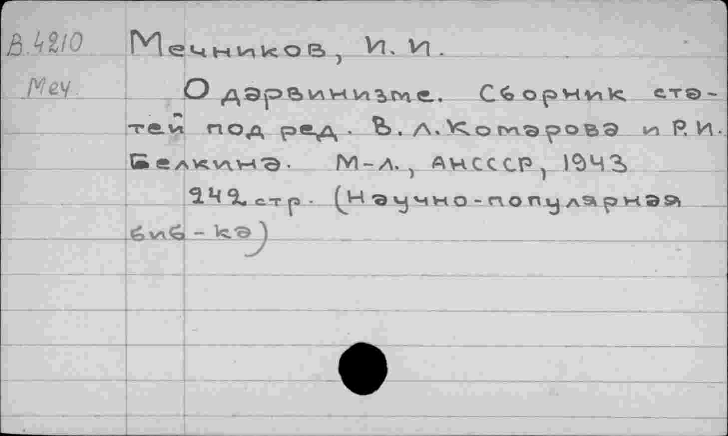 ﻿Г в.wo	Ms	ЧНИкОВ , Vi, И -
/Vey.		Z) дарбини^ме.. С о р *■< vn vc. ст®-
	те.ч	под рв.д . ^>, Л.^хог^эроВЭ vn Р, И -
	Sez	.К\лнг. М-Л. ) АНСССР1 1*дЧЗ»
		р- (ЧччЧНО-ПОПилЗрНЭ9|
		-
		
		
		
		
		
		